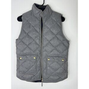 J. Crew Women's Excursion Quilted Down Vest, Heather Grey, Size XS